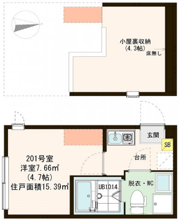 バースシティ北綾瀬の間取り