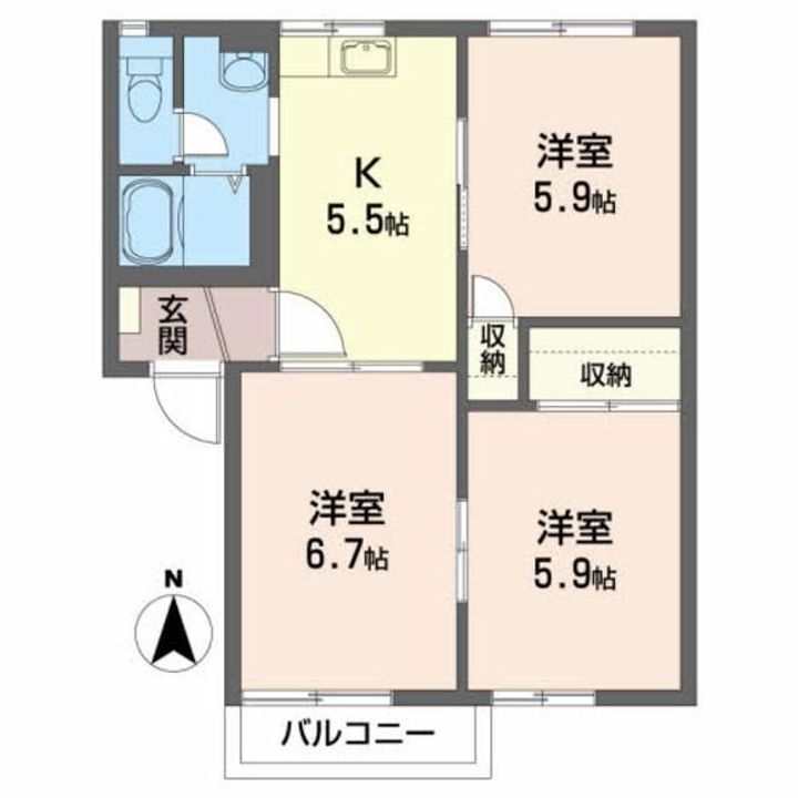 キャッスル秋峰 Aの間取り