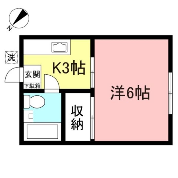 コーポ矢木の間取り