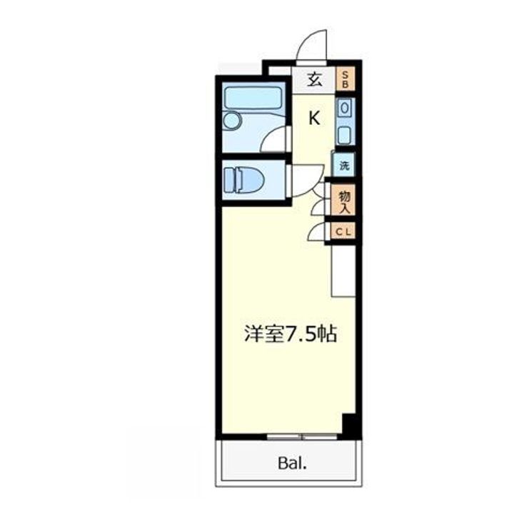 東京都国立市西2(マンション)の賃貸物件の間取り