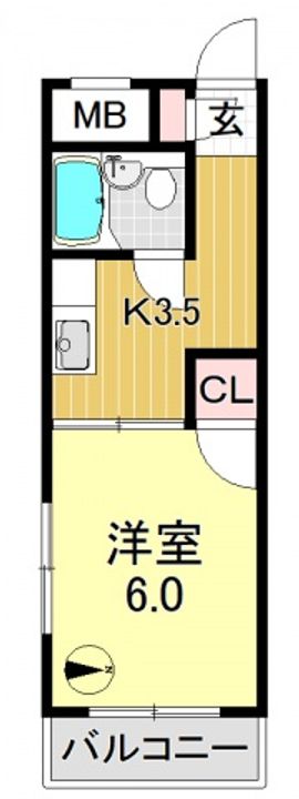 大阪府大阪市平野区西脇4(マンション)の賃貸物件の間取り