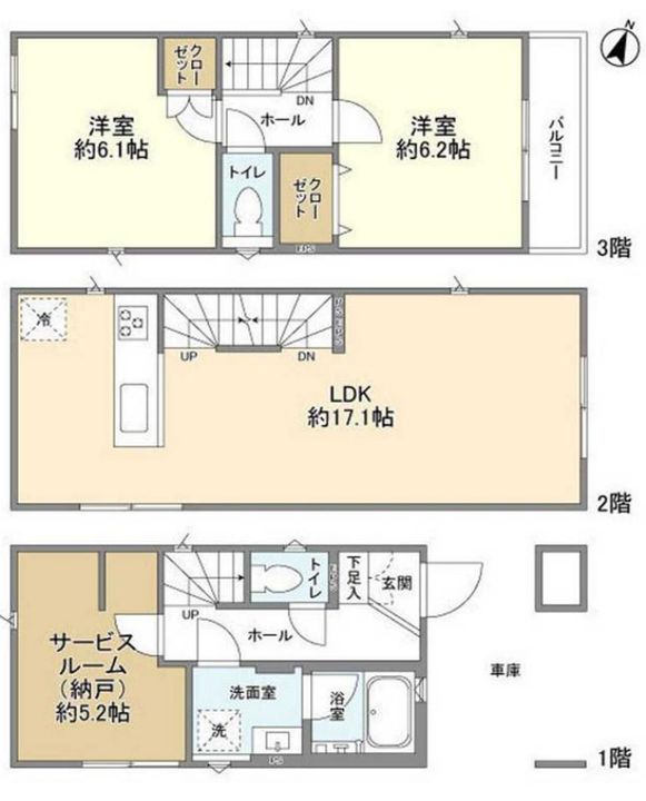 神奈川県相模原市南区上鶴間本町2(一戸建)の賃貸物件の間取り
