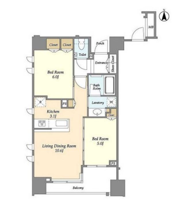 ミリアレジデンス中野坂上の間取り