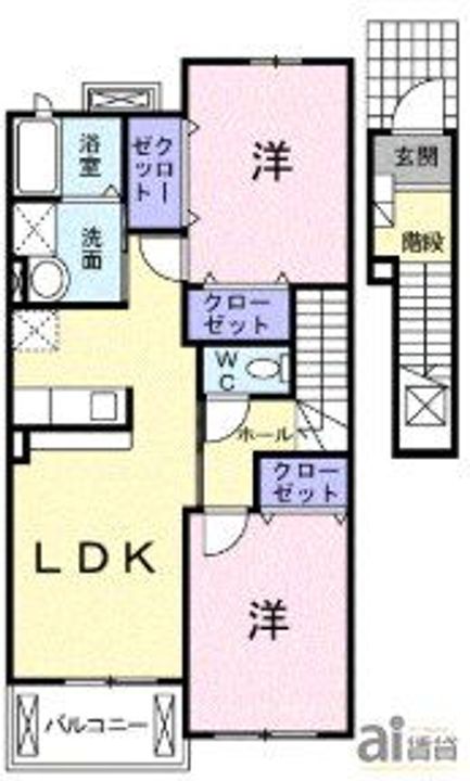 埼玉県新座市栄5(アパート)の賃貸物件の間取り