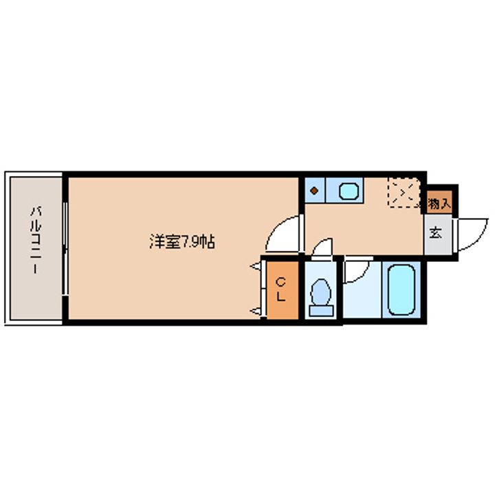 福岡県福岡市中央区港2(マンション)の賃貸物件の間取り