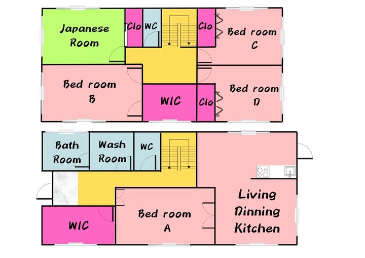 大阪府豊中市緑丘3(一戸建)の賃貸物件の間取り