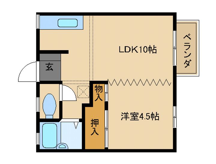 ハイツひろの間取り