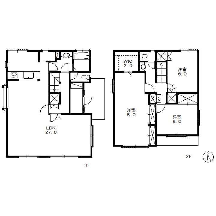 東京都世田谷区梅丘1(一戸建)の賃貸物件の間取り
