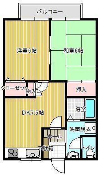 山形県東根市温泉町1(アパート)の賃貸物件の間取り