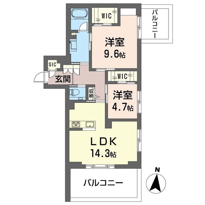 ビューシエルの間取り