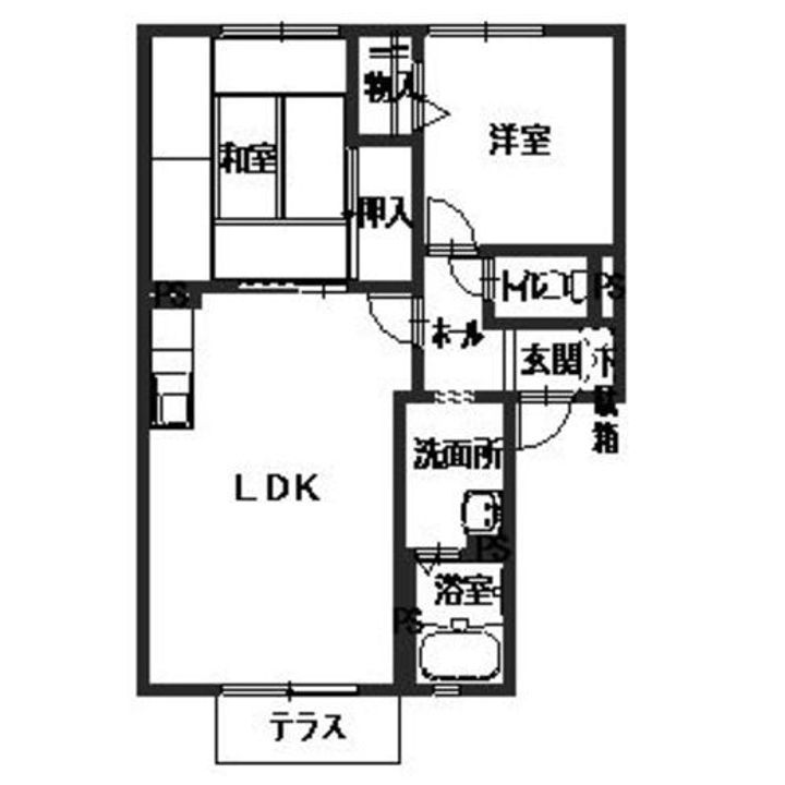 京都府福知山市字荒河(アパート)の賃貸物件の間取り