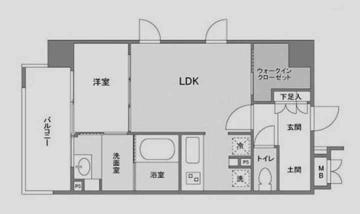 東京都台東区浅草6(マンション)の賃貸物件の間取り