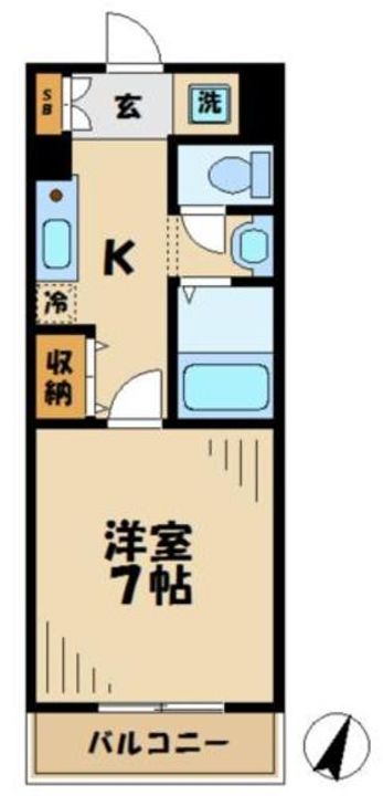 東京都多摩市山王下1(マンション)の賃貸物件の間取り