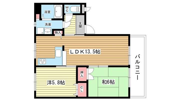 大阪府豊中市島江町2(マンション)の賃貸物件の間取り