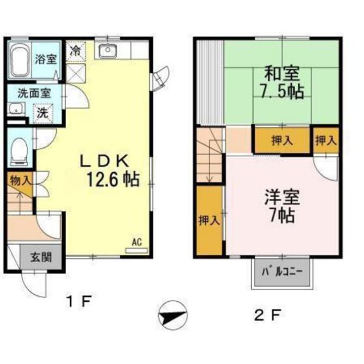 広島県広島市東区馬木1(一戸建)の賃貸物件の間取り
