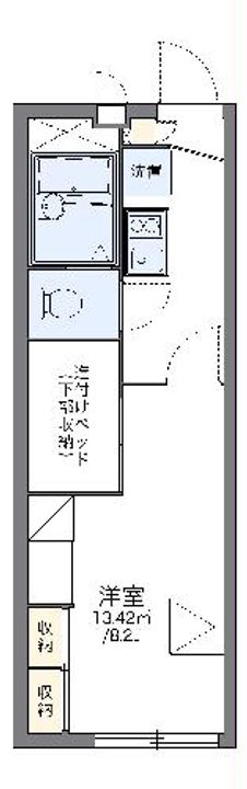 広島県福山市水呑町(アパート)の賃貸物件の間取り