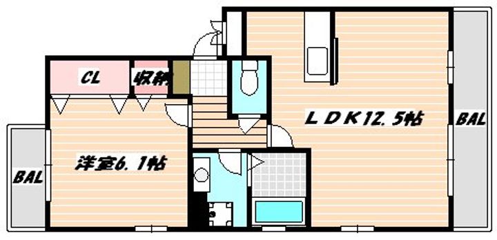 千葉県船橋市海神町南1(アパート)の賃貸物件の間取り