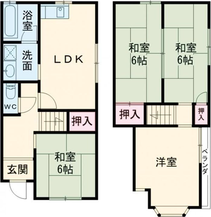 大阪府枚方市春日東町2(一戸建)の賃貸物件の間取り