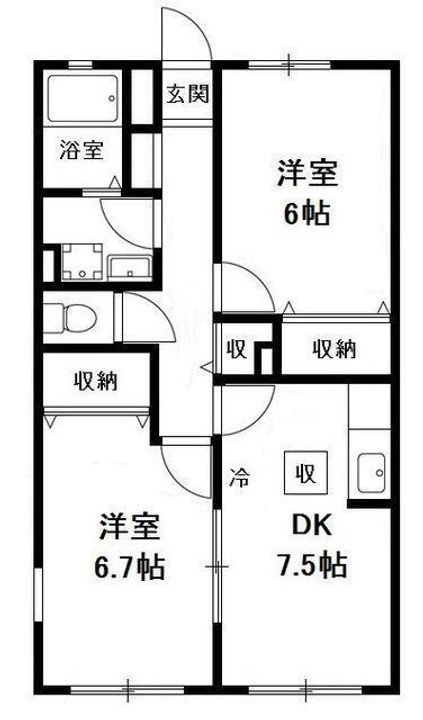 トレンディ A棟の間取り