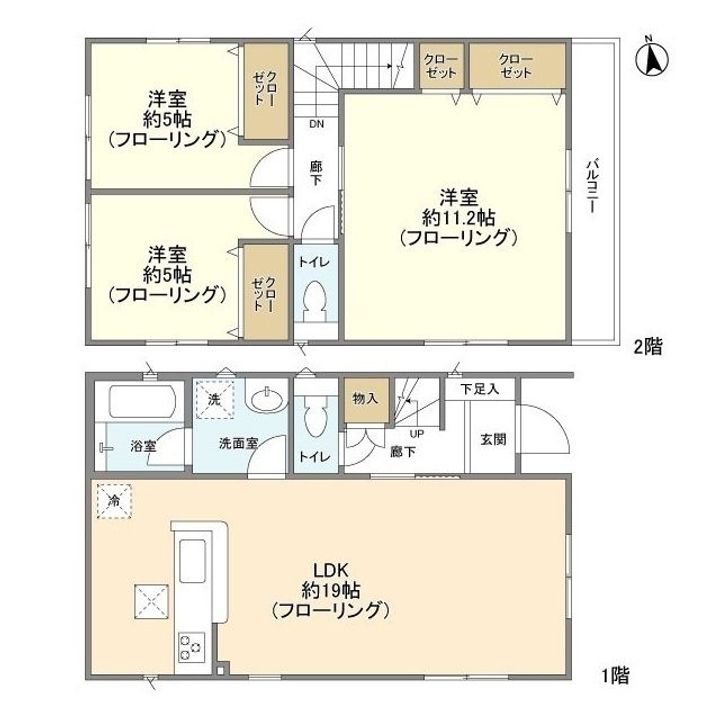 埼玉県さいたま市岩槻区宮町2(一戸建)の賃貸物件の間取り