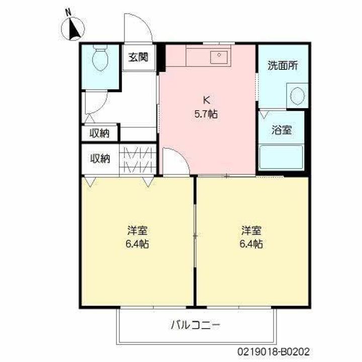 シャイニー・ウィング B棟の間取り