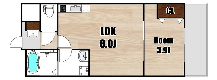 大阪府大阪市西淀川区竹島5(アパート)の賃貸物件の間取り
