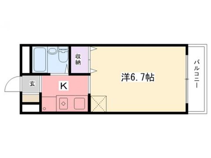 兵庫県西宮市東鳴尾町1(マンション)の賃貸物件の間取り