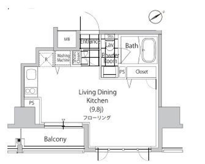 カーサスプレンディッド恵比寿1丁目の間取り