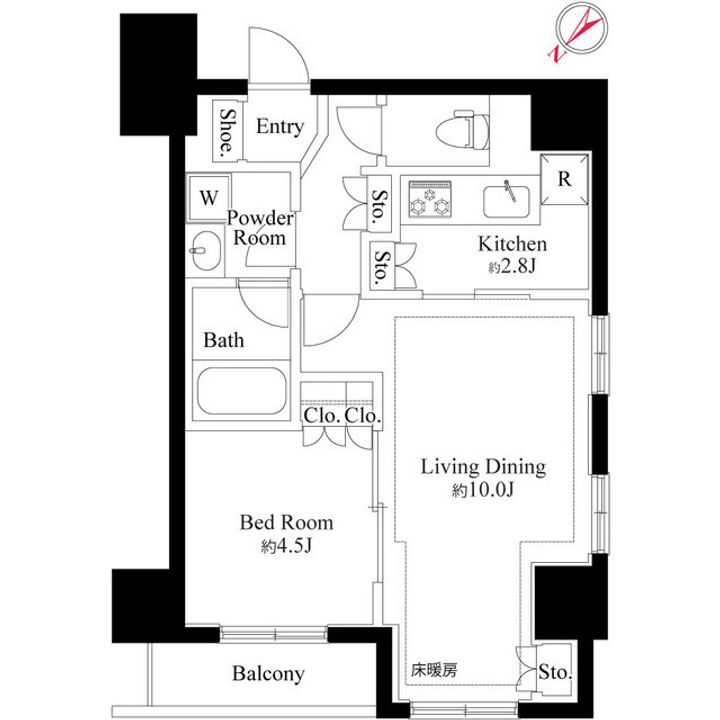 グランスイート銀座レスティモナークの間取り