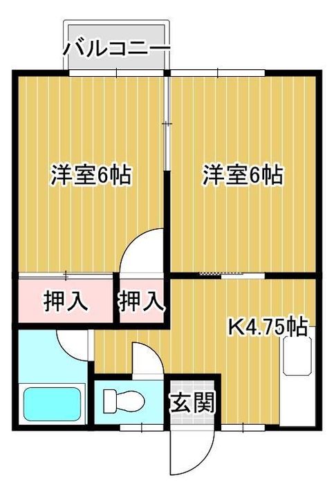 ハイツイーハトーブVの間取り