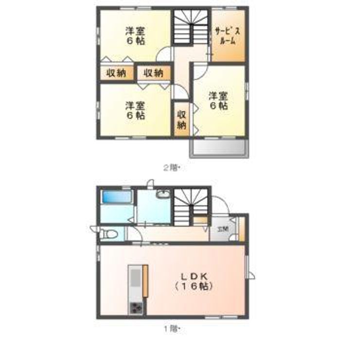 岡山県岡山市北区法界院(一戸建)の賃貸物件の間取り