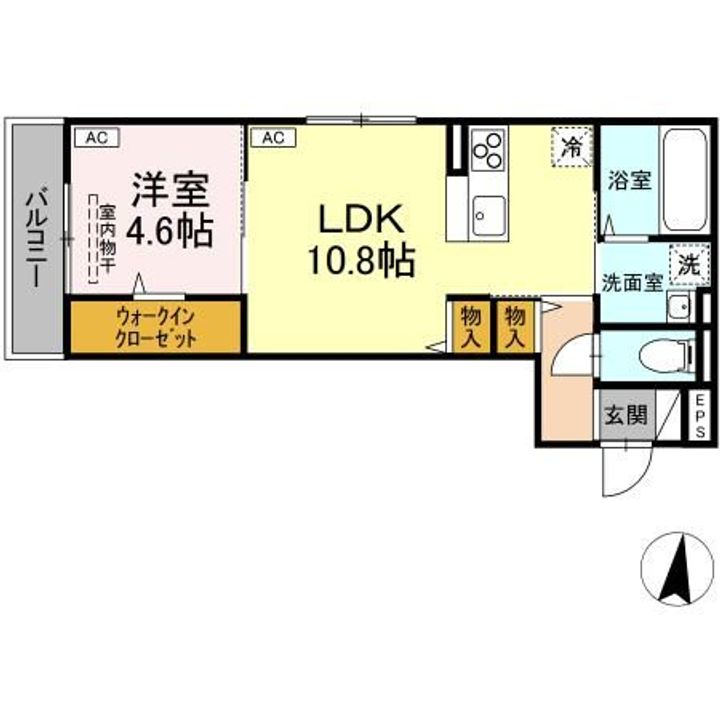 広島県福山市南蔵王町2(アパート)の賃貸物件の間取り