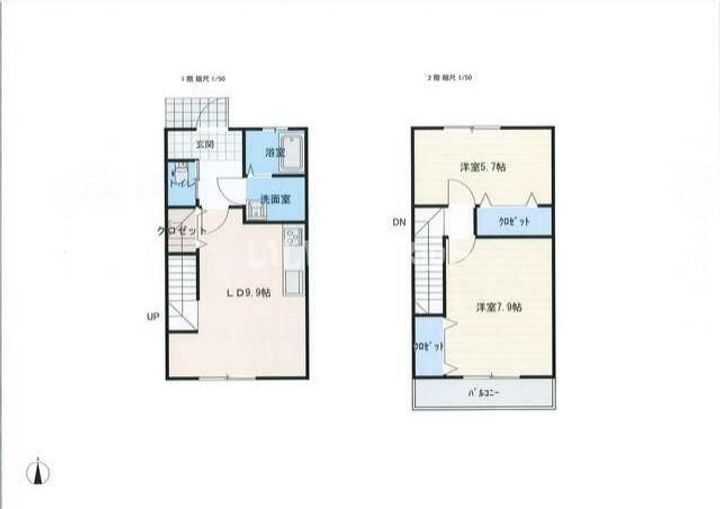 埼玉県吉川市中央2(アパート)の賃貸物件の間取り