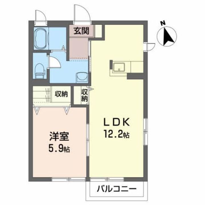 福島県郡山市安積町南長久保1(アパート)の賃貸物件の間取り