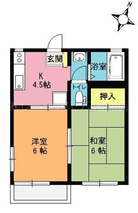 ジュネス井戸木B棟の間取り