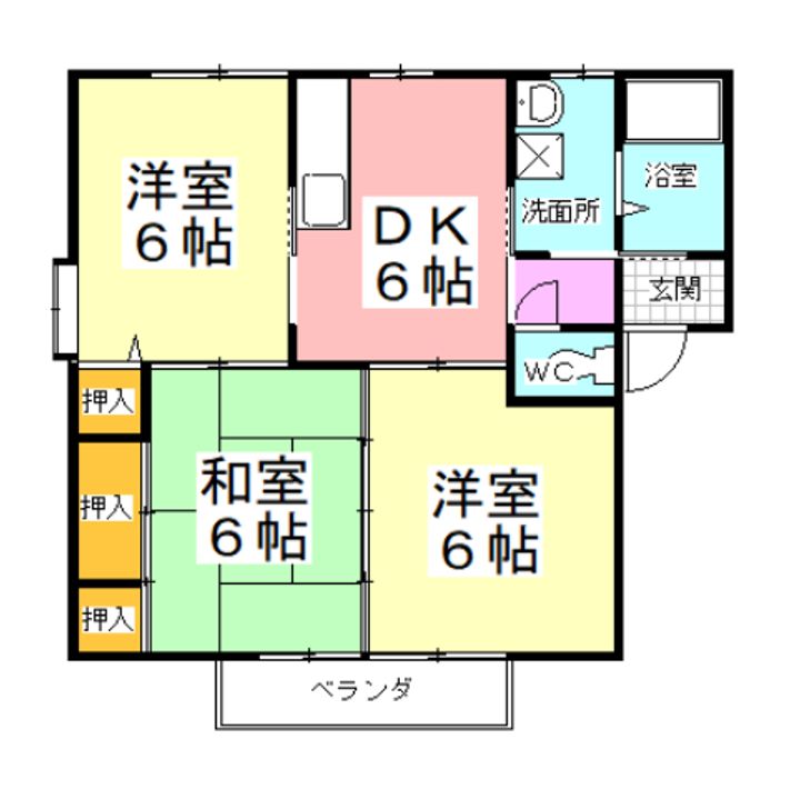 山形県山形市南館5(アパート)の賃貸物件の間取り
