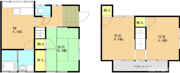 熊本県熊本市中央区萩原町(一戸建)の賃貸物件の間取り
