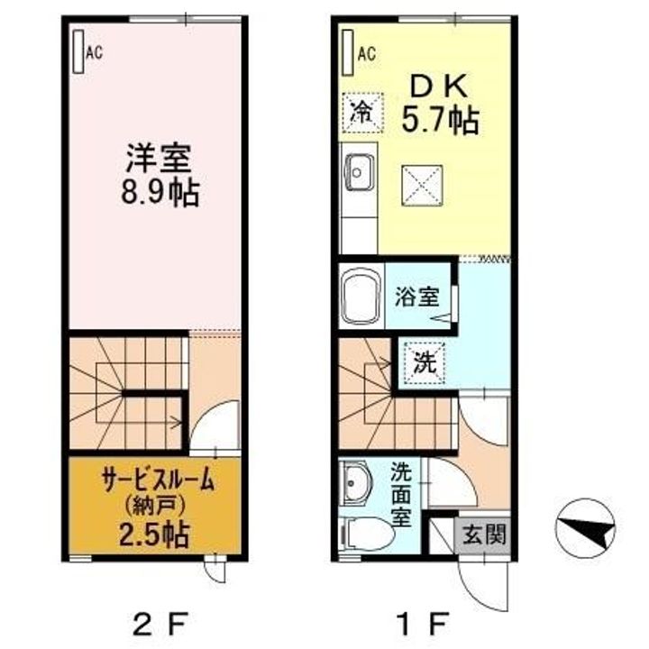 メゾネットみなみの間取り