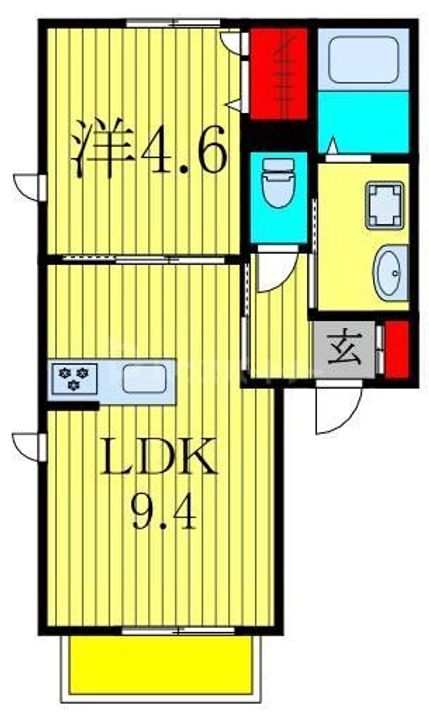 千葉県松戸市上本郷(アパート)の賃貸物件の間取り
