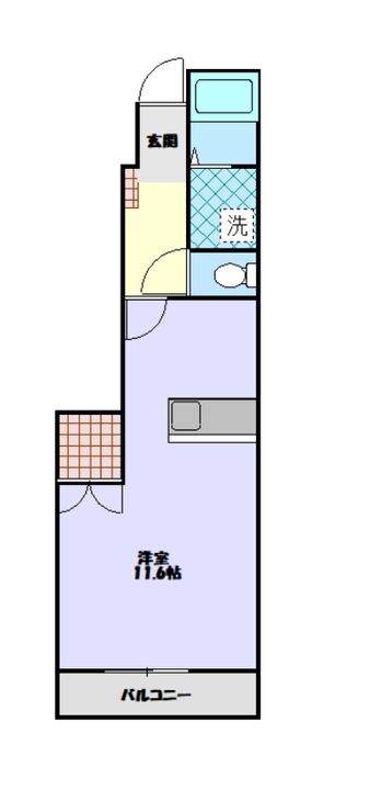 宮城県仙台市青葉区宮町1(アパート)の賃貸物件の間取り