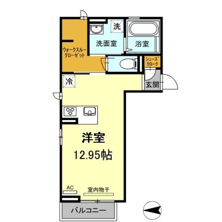 徳島県徳島市新蔵町3(アパート)の賃貸物件の間取り