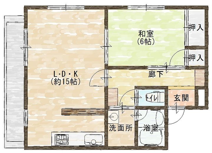 Uグリーンハイツの間取り