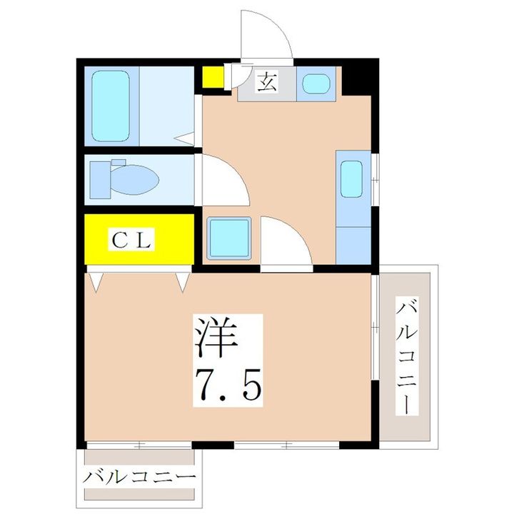 鹿児島県鹿児島市荒田2(マンション)の賃貸物件の間取り
