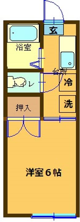 宮城県仙台市青葉区台原4(アパート)の賃貸物件の間取り