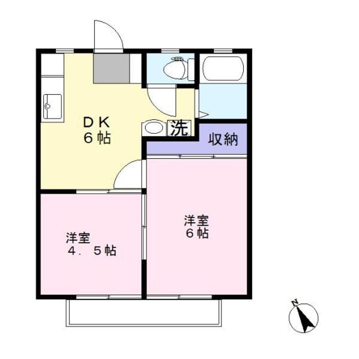 ダックハウス中島 B棟の間取り