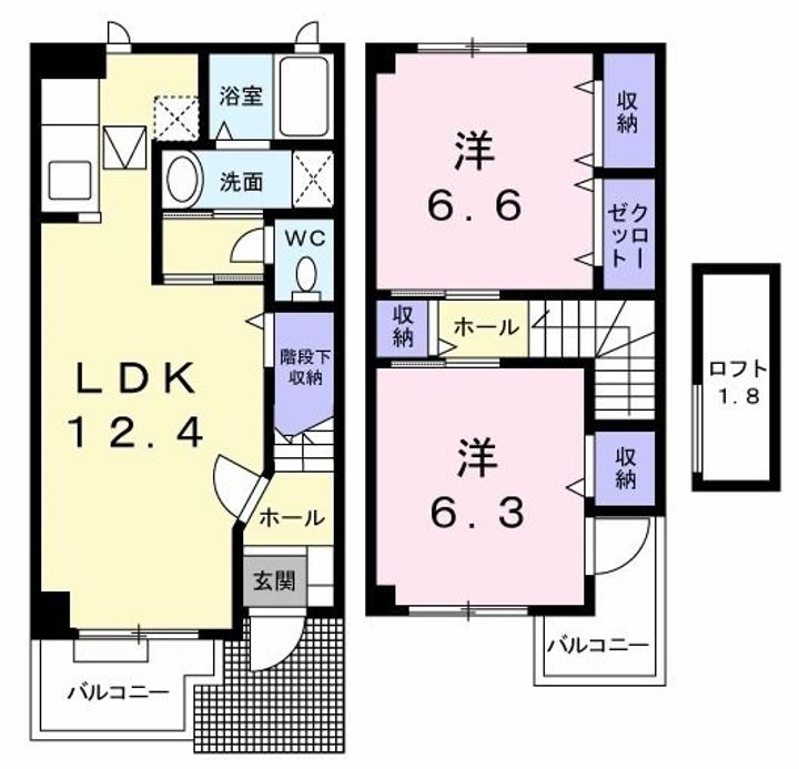 群馬県前橋市城東町5(アパート)の賃貸物件の間取り