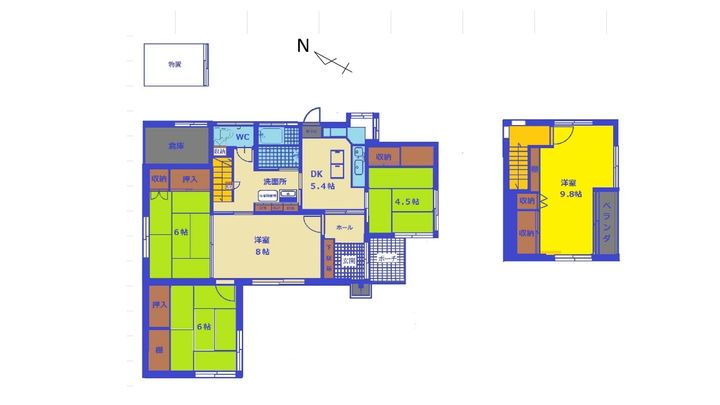 宮城県仙台市青葉区向田(一戸建)の賃貸物件の間取り