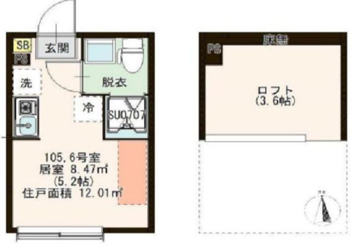 東京都練馬区関町東1(アパート)の賃貸物件の間取り