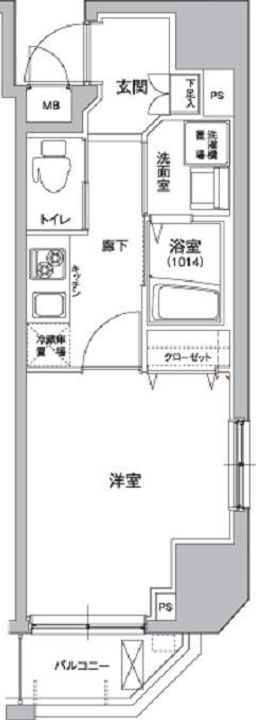 東京都荒川区西日暮里2(マンション)の賃貸物件の間取り