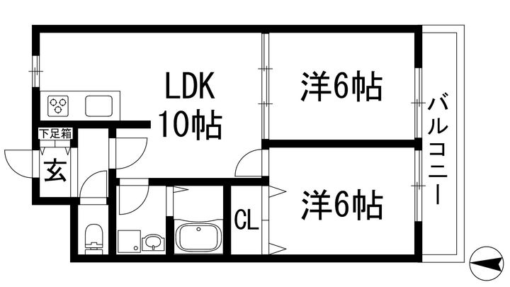 ユーコート宝塚の間取り